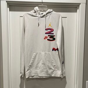 Vintage Nike White Graphic Hoodie for Men